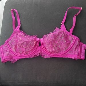 34B VS Very Sexy Unlined Demi purple Lace Underwire Bra